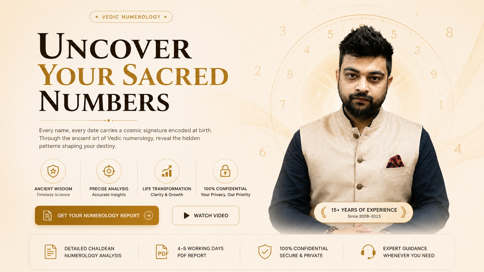 Vedic Numerology hero section
